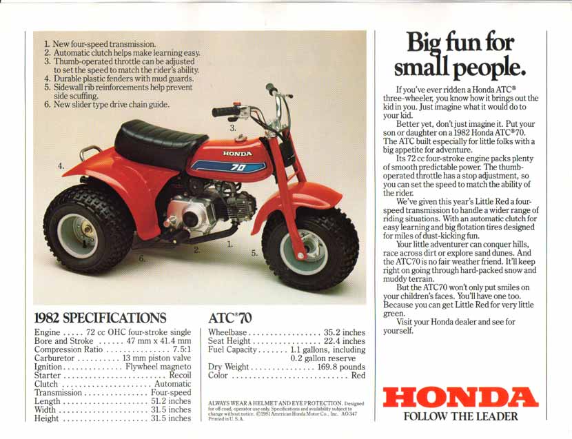 1986 honda atc 70 for sale